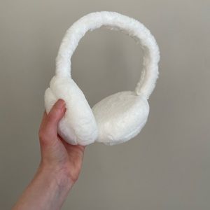Fuzzy White Ear Muffs